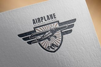 vintage logo business aviation design