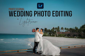 do wedding photo editing, culling and lightroom photo editing
