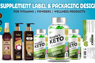 do supplement product label and product packaging design for health brands