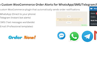 create custom woocommerce order alerts for whatsapp,SMS