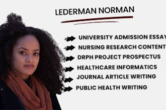 writer for well researched public health, nursing healthcare informatics content