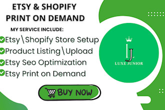 etsy shopify print on demand, etsy digital product  shopify printful