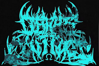 make awesome death metal, heavy metal, black metal font logo