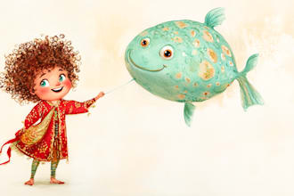 draw children book illustration and children book illustration