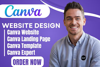 design canva website redesign canva landing page, canva template, canva expert