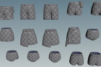 do 3d second life avatar model clothing design object asset weapon accessories