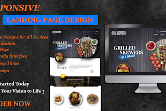 create landing page, SEO optimized and mobile responsive