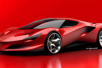 do 3d car modeling for game development sport car development and 3d printing