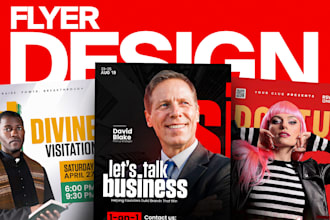design custom flyers for church, party, and business events