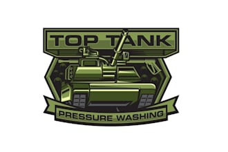 design surprising top tank and power washing service logo