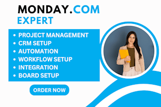 setup and automate monday CRM or clickup for sales and project management