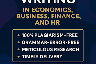 do research writing in business, economics, finance and hrm