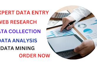 do data entry, web research, copy paste