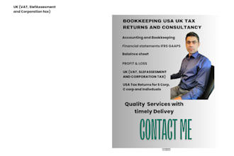 do bookkeeping,financial statements,profit loss,balance sheet,UK,USA tax returns