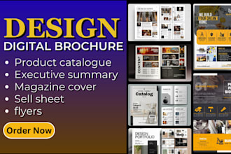 design magazine layout digital brochure products catalogue and executive summary