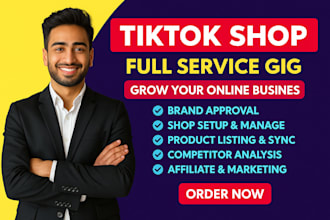set up tiktok shop, manage it, add products for dropshipping as tiktok expert