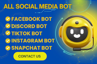 develop automation bot for facebook, instagram and tiktok