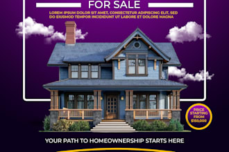 design real estate flyer, template and poster for you