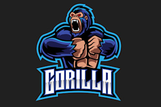 design high quality export gorilla head logo design with fastest delivery
