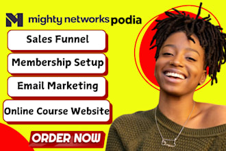 setup learnworlds kajabi podia thinkific mighty network online course website