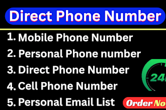 do lead generation, direct phone number, cell phone, mobile phone and email list