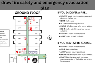 draw fire safety and emergency evacuation plan