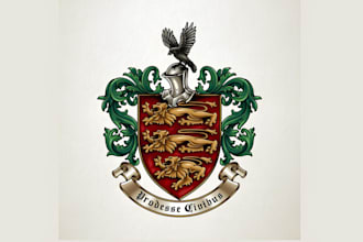 create a coat of arms, family crest, heraldic shield
