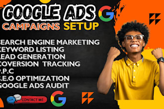 set up google ads campaigns, PPC advertisement, ads audit, SEM