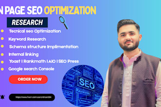 optimize meta tags, headings, and content for on page SEO