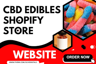 design cbd gummies shopify store cbd edibles marijuana hemp cannabis website