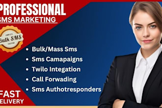 blast bulk sms marketing email campaign text message with twilio sms