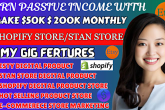 create esty product, stan store, digital planners, shopify digital listings
