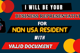 create USA tiktok shop for non resident be your business representative llc
