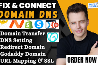 fix connect domain to shopify systeme io wix squarespace fix dns connect godaddy