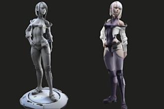 sculpt 3d character modeling metahuman toy figure miniature statues for printing