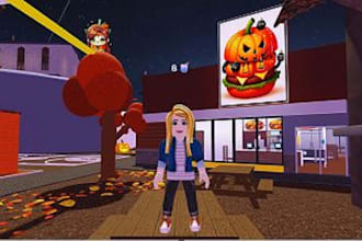 build full roblox game with halloween theme