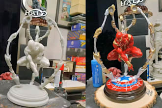 print and paint your 3d statue action figurines tabletop model 3d cosplay 3d toy
