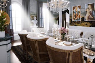 rebuild 3d interior decor,terrace,3d living room,sketchup,render,exterior scenes