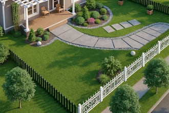 create your front yard, backyard, garden, swimming pool and landscape design map