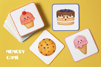 design cute and educational flashcards for kids