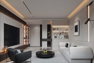 luxury gloss interior living space,lobby room, dining space,virtual renovate,skp