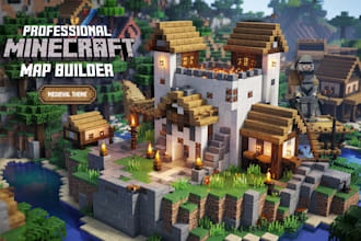 be your professional minecraft map builder, castle, village, base, hub, spawn