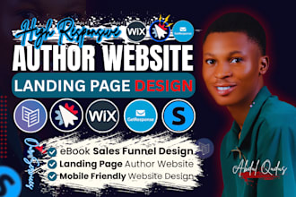 build author website, ebook sales funnel landing page for nonfiction book writer