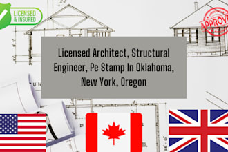 licensed architect, structural engineer, pe stamp in oklahoma, new york, oregon