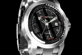 design cgi 3d luxury wrist watch, wrist watch animation, 3d wristwatch