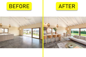 virtually furnish empty rooms, sell faster with realistic ai staging