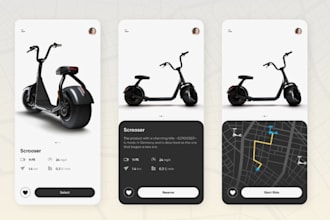develop ai bike rental app, ai e scooter app, rental app with advanced features