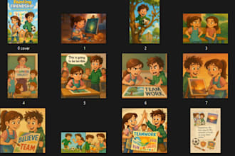 create consistent characters children storybook illustration