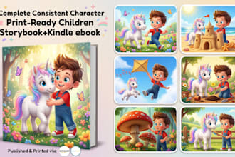 create consistent characters children storybook illustration