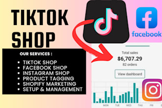 set up, tiktok shop facebook shop instagram shop fix meta pixel shopify and etsy